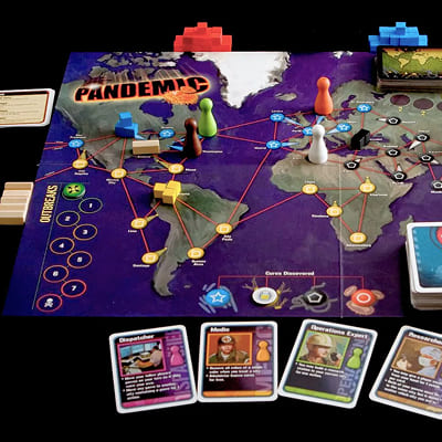 Pandemic coöperatief bordspel wereldkaart